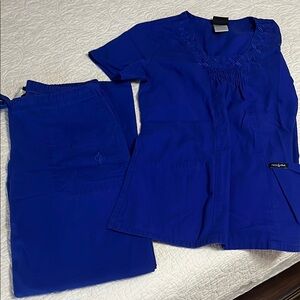 Royal Blue Baby Phat Scrub Set, size small